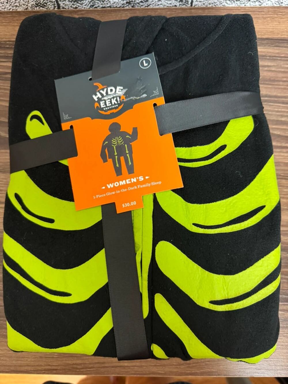 Ladies Hyde & Eek Halloween 1 Piece Glow in the Dark Sleeper - Large